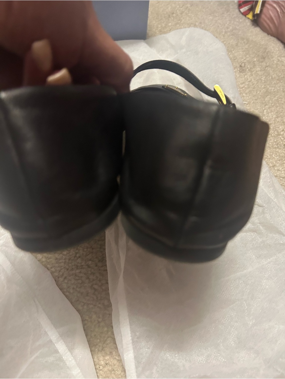 AUTHENTIC PRADA black leather Mary Jane flats. - Picture 14 of 16